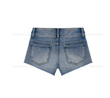 Migo Two-Button Vintage Denim Shorts