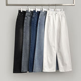 Banding Span Wide Denim Pants