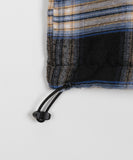 [unisex] Donnie two-way string check hood zip-up