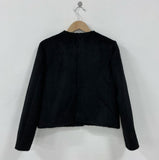 [Muffler set] Cien mohair no-collar short jacket