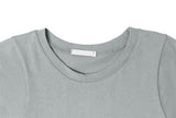 Ideul Layered Ribbed Ribbon Bustier Short Sleeve T-Shirt