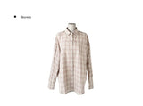 Coin Check Over Collar Shirt