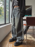 Artie Balloon Five-Line Track Denim Pants