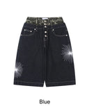 Radi camo sagging Bermuda denim pants