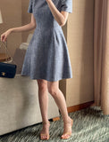 Fine Tweed Flare Mini One Piece