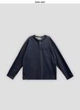 Front button henley neck basic T-shirt