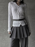 Lippy Collar Knit Cardigan