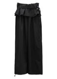 Ruffle Belt Skirt Pants