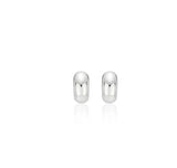 Champagne Full Moon Silver Grip One-Touch Earrings S