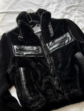 Fur Leather Winter Mustang + Deep Black Knit