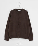 [Unisex] Dentron Rib Over Round Knit Cardigan