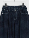 Keldo Stripe Raw Denim Balloon Wide Pants