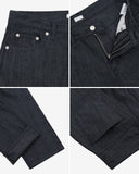 Non-fade Raw Wide Denim Pants