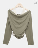 [Fake Layered] Ilun Dot Layered Long Sleeve T-Shirt