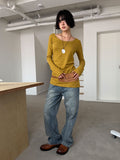 U-NECK SLIM LONGSLEEVE