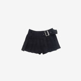 Deniyan Belt Pleated Skirt