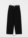 [unisex] Deady front line cotton wide pants