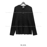 Pressure rib button warmer long sleeve t-shirt