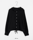 Une String Hood Shirt Cardigan