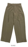 Rolling pintuck wide slacks