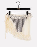 [4 Piece Set] Hain Cover See-Through Skirt Cardigan Bikini Set