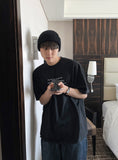 In-out lettering short sleeve tee
