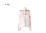 Tessie See-through Ribbed Round Cardigan
