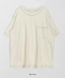 [unisex] Gyuk Stitch Over Short Sleeve Tee