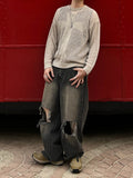 Vintage Destroyed Sand Denim