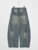 [unisex] Zenly Curve Denim Balloon Pants