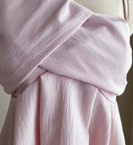 Onde Unbal shirring sleeveless blouse