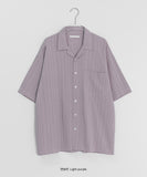 [unisex] Jint Seersucker Over Short Sleeve Shirt