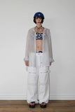MYSTIC STRIPE SHEER SHIRT