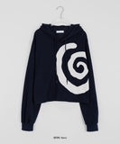 Dakai Crop Printed Hoodie