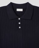 Near ribbed collar knit