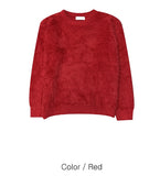 Silver gray angora knit