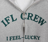 Crew lettering high-neck zip-up