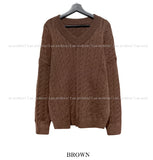 Official cable V-neck knit