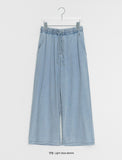 Celmo Summer Cool Banding Denim Wide Pants