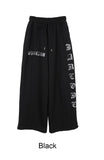 Bello Crack Lettering Wide Pants