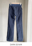 Mikel Span Brushed Two Button Bootcut Denim Pants