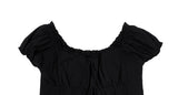 Kalin Summer Ribbon Open Crop Blouse