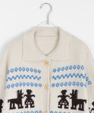 Tomoki Cowichan Wool Knit Cardigan