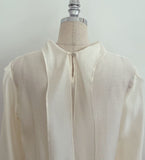 Lime Tencel Half Neck Tie Blouse