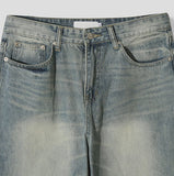 Marl flare denim pants