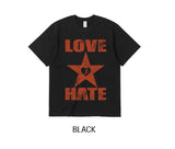 Hate Love Printing Over Short Sleeve