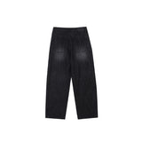 Collided summer emboss denim pants