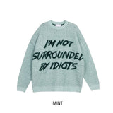 Fancy Lettering Wool Knit