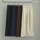 Brushed Corduroy Hem Snap Cut Pin Tuck Adjust Wide Balloon Pants