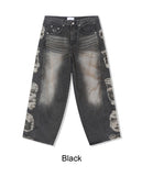 Penta Camo Layered Denim Pants